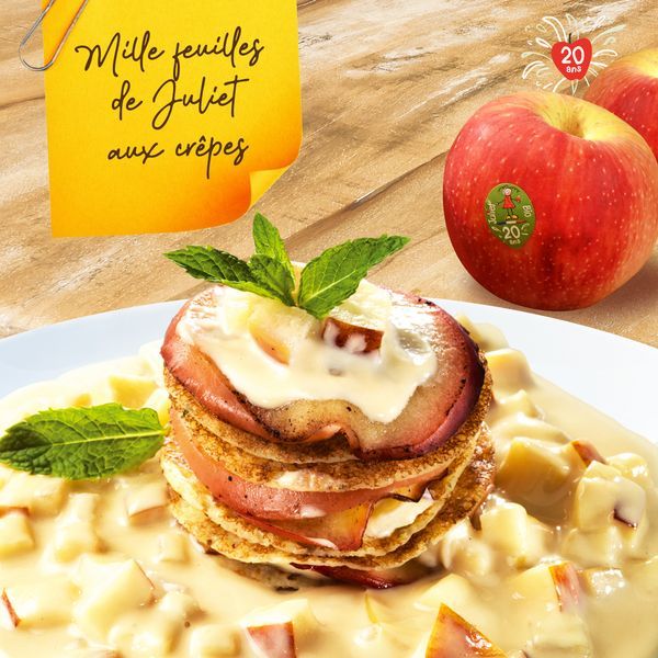 Pour la chandeleur un mille-feuilles aux pommes Juliet® !