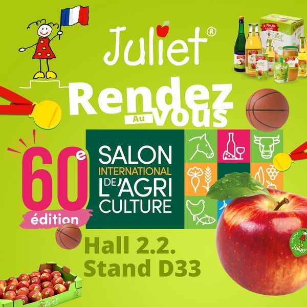 Pomme Juliet vous donne rendez-vous au Salon de l’Agriculture du 24 février au 3 mars à Paris !