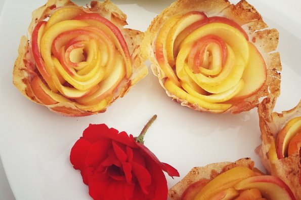 Roses de pommes Juliet® en feuille de brick